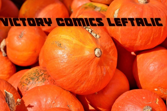 Victory Comics Leftalic Font examples