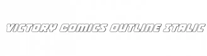 Victory Comics Outline Italic  フリーフォントのダウンロード