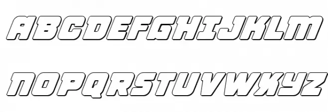 Victory Comics Outline Italic Fonte MAIÚSCULAS