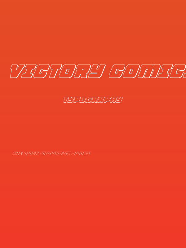 Victory Comics Outline Italic Poster
