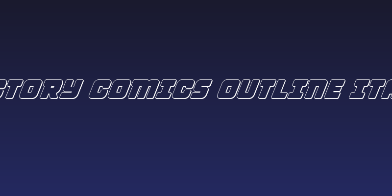 Victory Comics Outline Italic Social Header