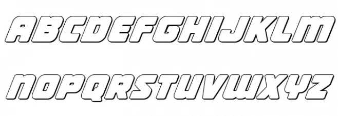Victory Comics Outline Italic Fuentes MINÚSCULAS