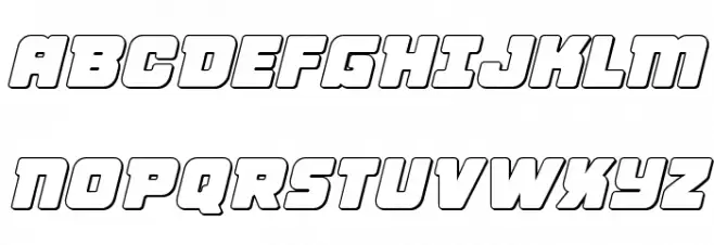 Victory Comics Outline Semi-Italic Шрифта ВЕРХНИЙ