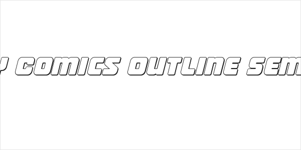 Victory Comics Outline Semi-Italic Logo