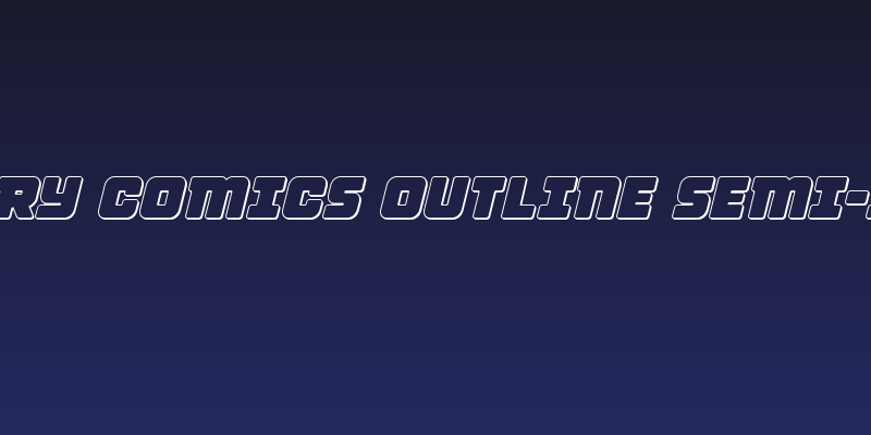 Victory Comics Outline Semi-Italic Social Header