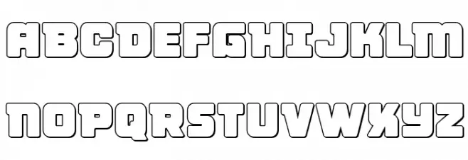 Victory Comics Outline Caratteri MAIUSCOLE
