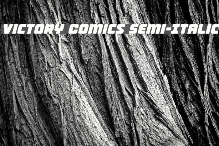 Victory Comics Semi-Italic Font examples