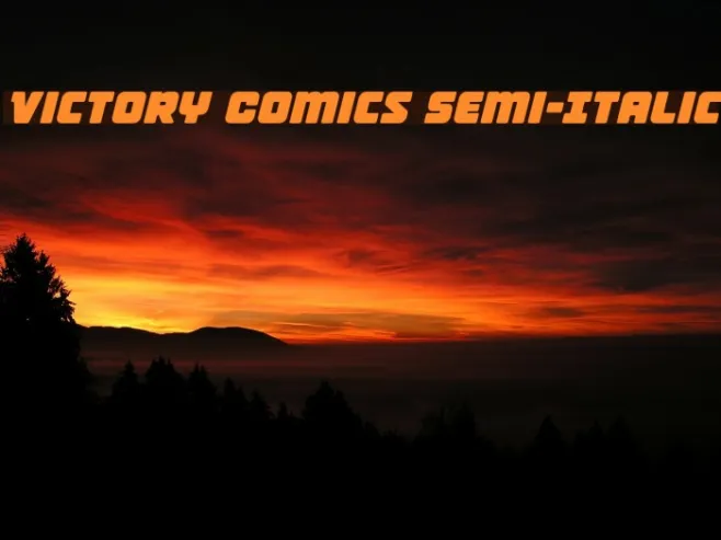 Victory Comics Semi-Italic Example 3