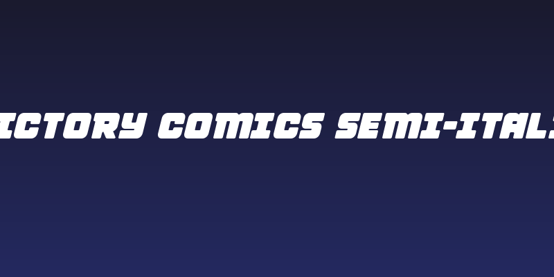 Victory Comics Semi-Italic Social Header
