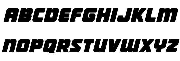 Victory Comics Semi-Italic Font LOWERCASE