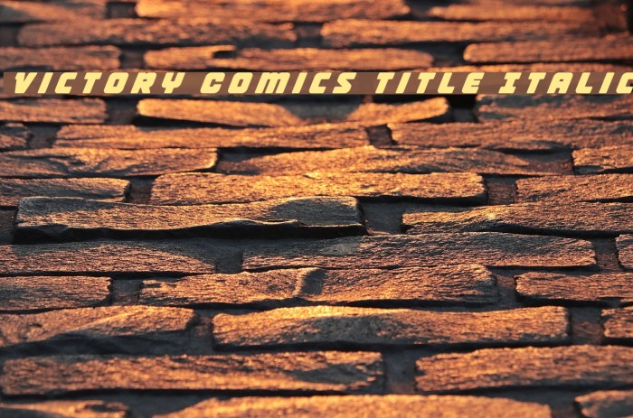 Victory Comics Title Italic Example 2