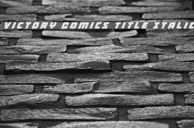 Victory Comics Title Italic Font examples