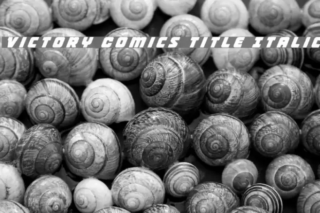 Victory Comics Title Italic Font examples