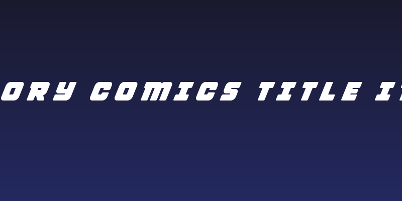 Victory Comics Title Italic Social Header