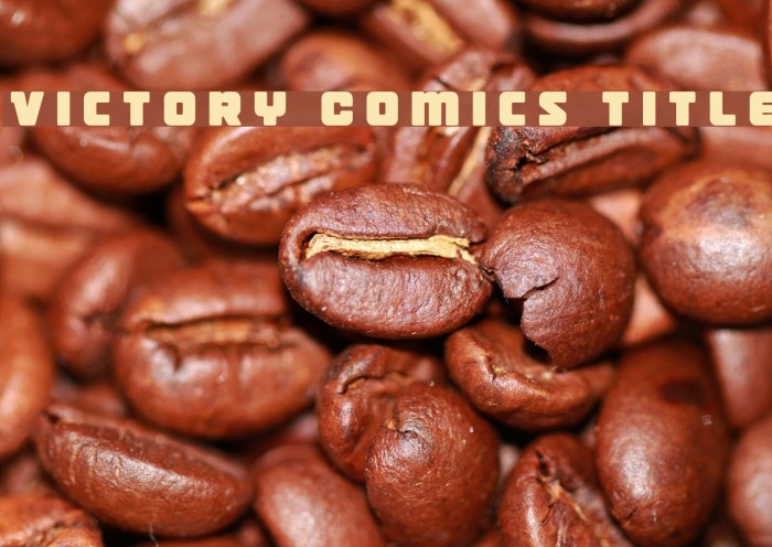Victory Comics Title Font examples