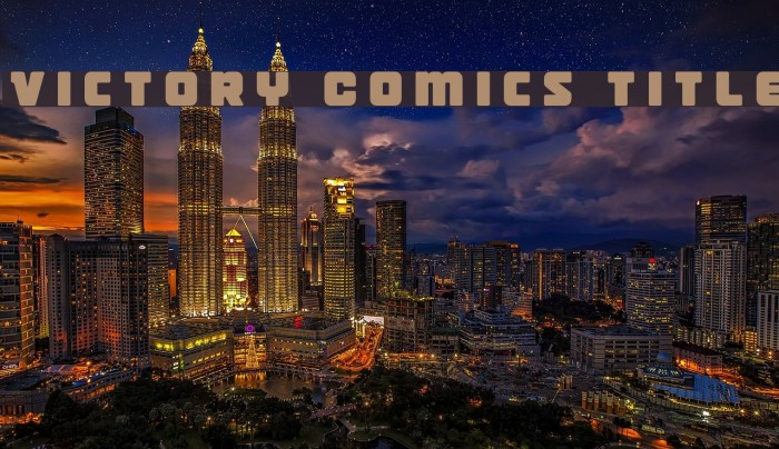 Victory Comics Title Font examples