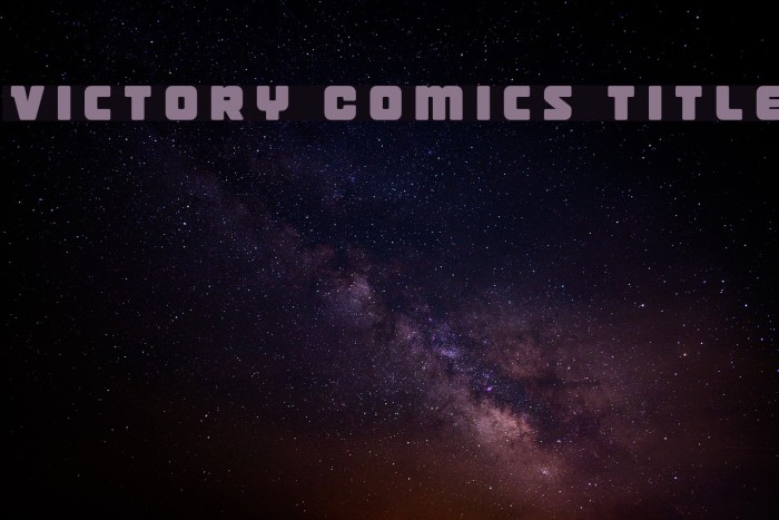 Victory Comics Title Font examples