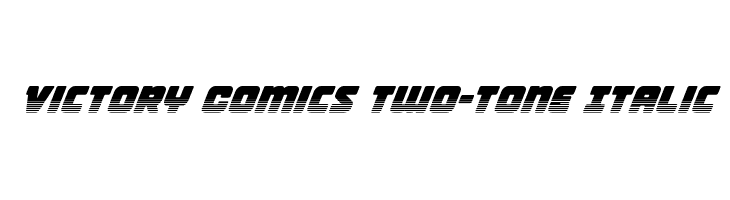 Victory Comics Two-Tone Italic  Frei Schriftart Herunterladen