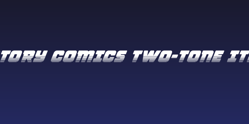Victory Comics Two-Tone Italic Social Header