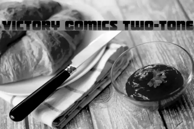 Victory Comics Two-Tone Font examples