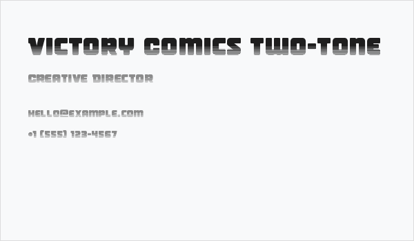 Victory Comics Two-Tone Business Card