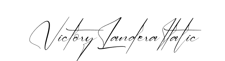 Victory Landera Italic  Descarca Fonturi Gratis