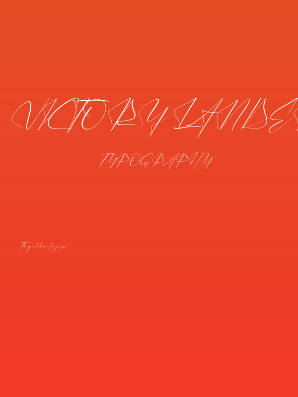 Victory Landera Italic Poster