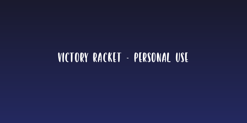 Victory Racket - Personal Use Social Header