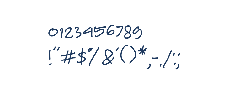 Victorya Handwriting Other Characters