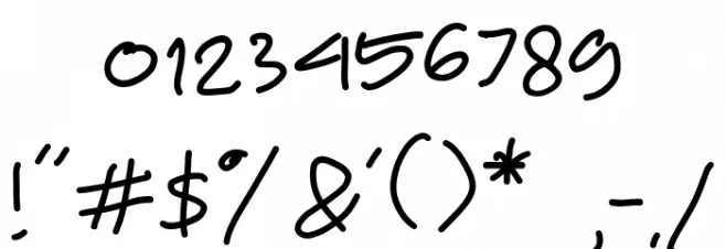 Victorya Handwriting Font OTHER CHARS