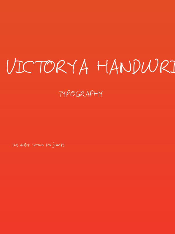 Victorya Handwriting Poster