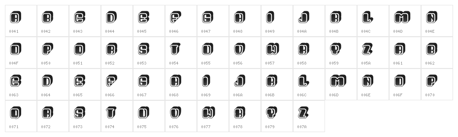 Video Gradient Regular Character Map