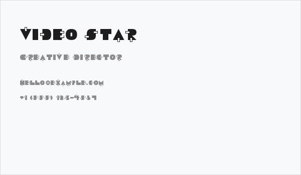 Video Star Business Card
