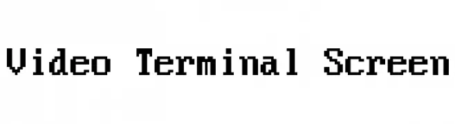 Video Terminal Screen  baixar fontes gratis