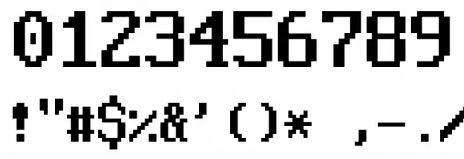 Video Terminal Screen Font OTHER CHARS