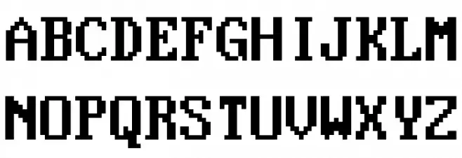 Video Terminal Screen Font UPPERCASE