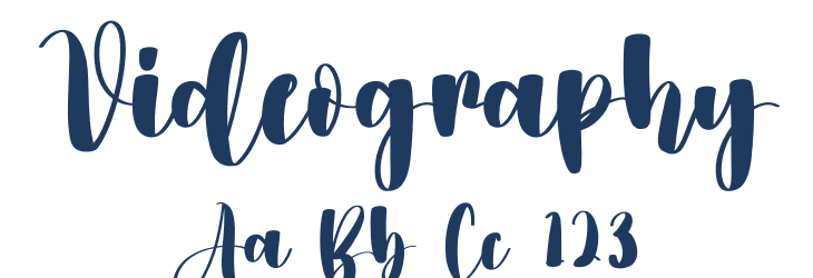 Videography Font Preview