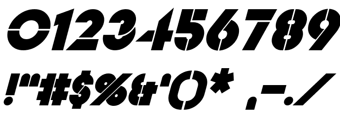 Videopac Bold Italic Font OTHER CHARS