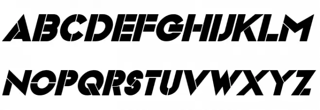 Videopac Bold Italic फ़ॉन्ट अपरकेस
