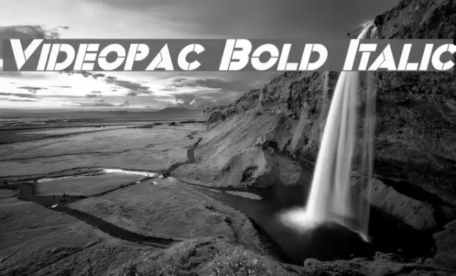 Videopac Bold Italic Font examples
