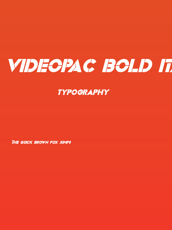 Videopac Bold Italic Poster