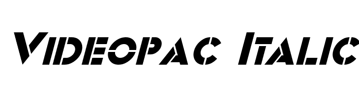 Videopac Italic Font