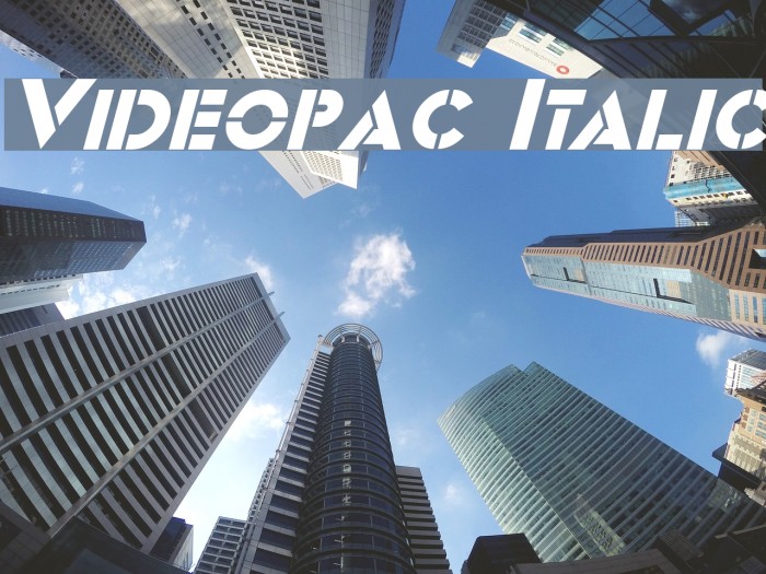 Videopac Italic フォント examples