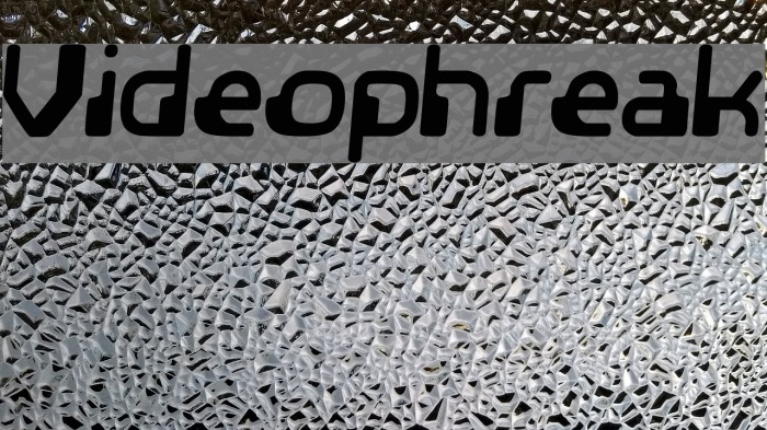 Videophreak Font examples