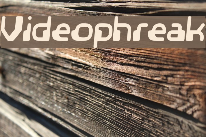 Videophreak Font examples