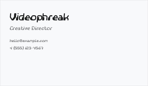 Videophreak Business Card