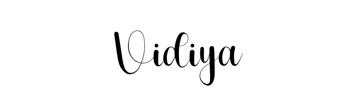 Vidiya  Frei Schriftart Herunterladen