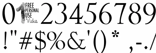 Vidka Woodcraft Font OTHER CHARS