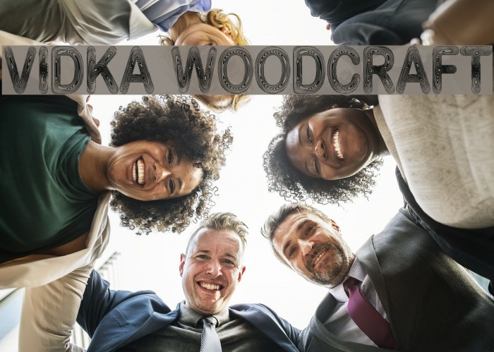 Vidka Woodcraft Font examples