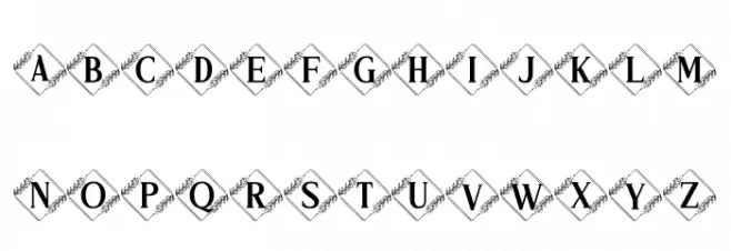 Vierasti Monogram Schriftart Groß